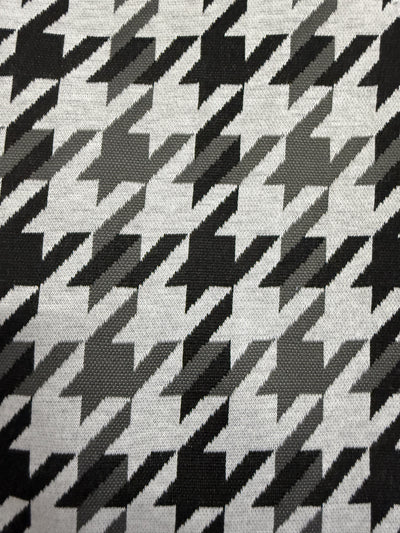 Tejido Jacquard Estampado - Pied de Poule Negro